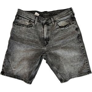 Levi's 445 Relaxed Fit Denim Shorts Men W34 Washed Charcoal Gray Streetwear